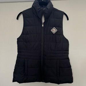 Charcoal sherpa puffer vest